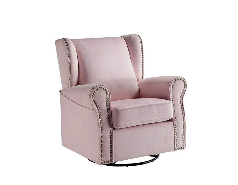 Tamaki - Glider Chair With Swivel - Pink by HouseOfZazla