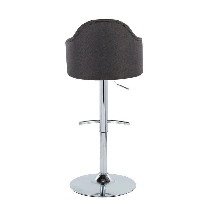 Ahoy - Contemporary Adjustable Barstool With Swivel With Rounded T Footrest (Set of 2) by Unique Piece Furniture