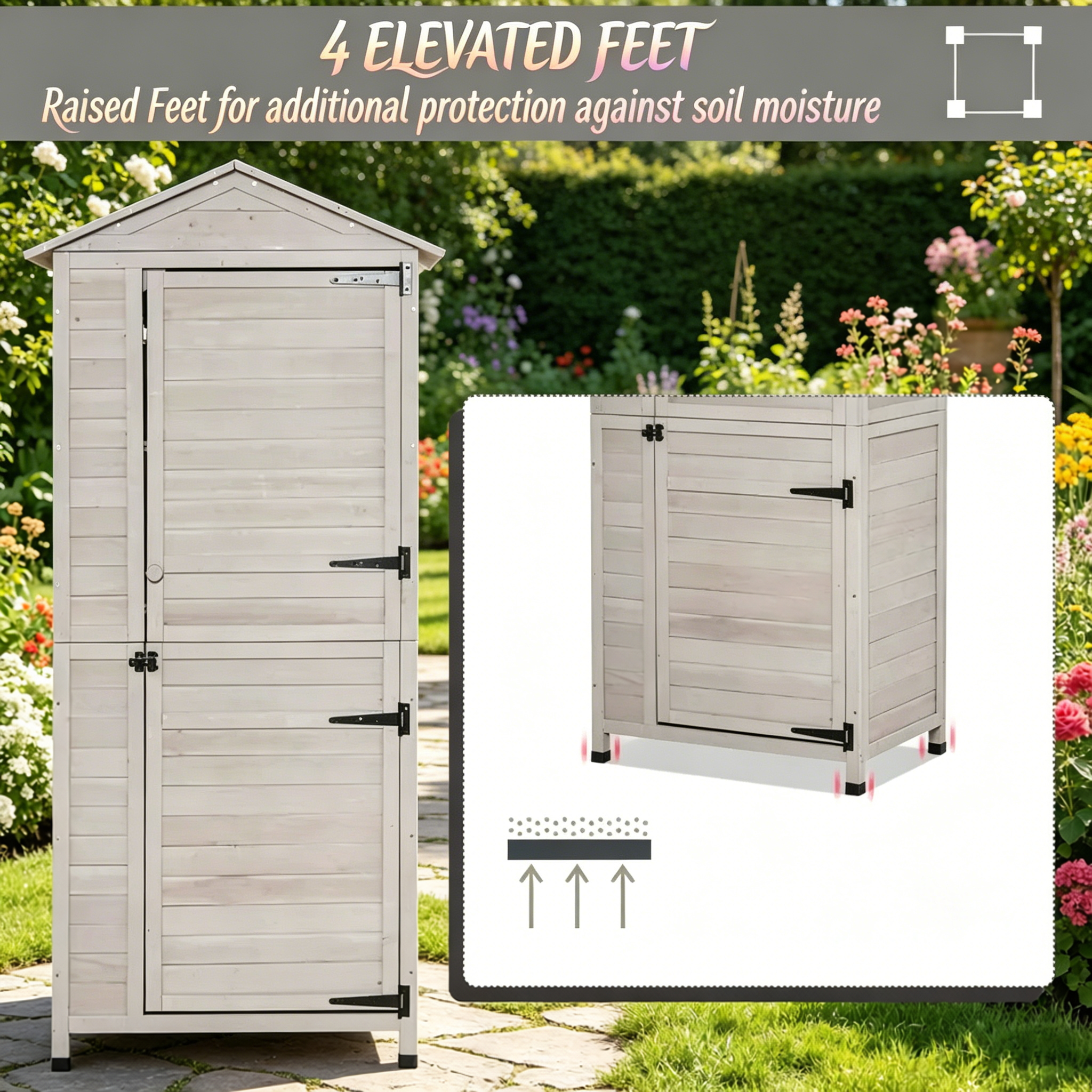 Outdoor Storage Shed with Tilted Tin Roof by HouseOfZazla