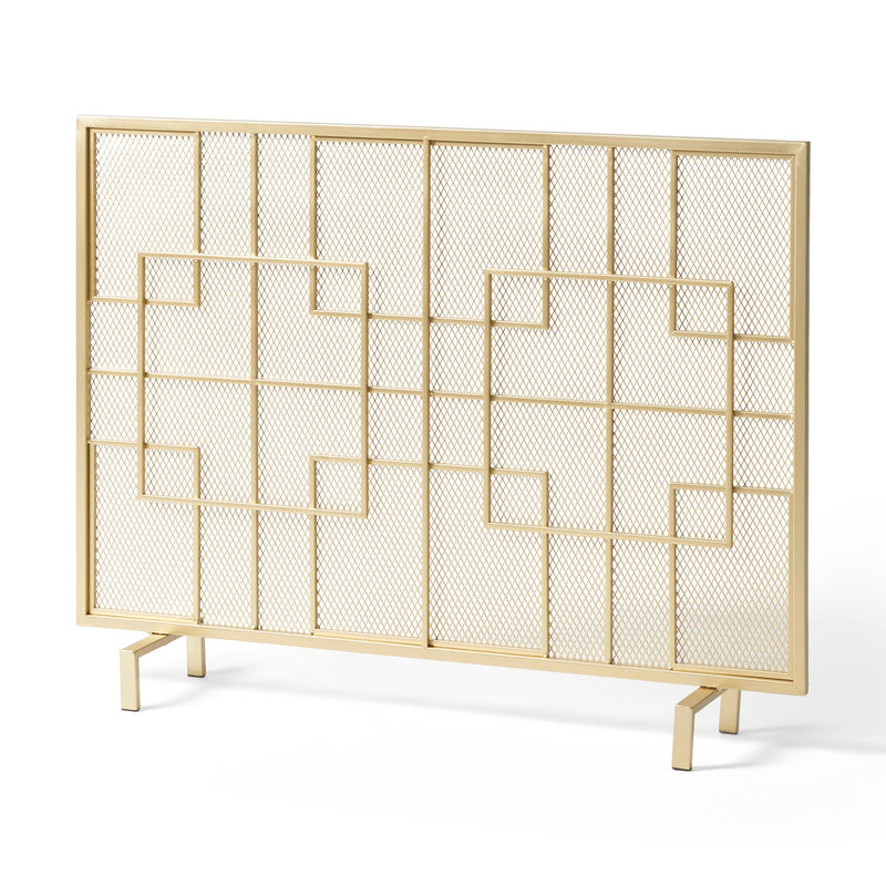 Dorothy Modern Single Panel Iron Fire Screen, photo 5 of 9