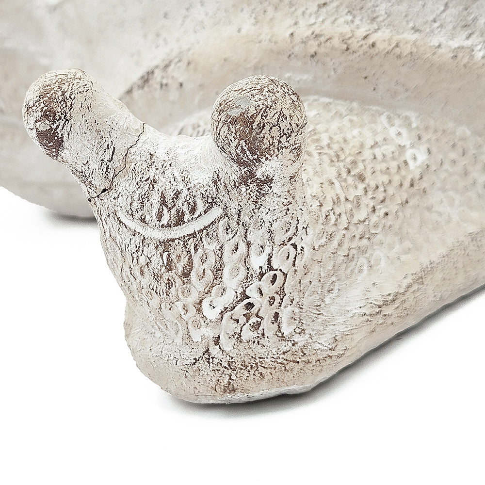 Decorative Cement Planter with Abstract Design - Natural Finish, photo 6 of 10