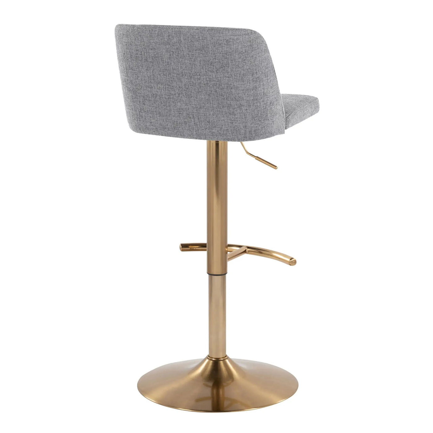 Toriano - Contemporary Adjustable Barstool With Swivel With Rounded T Footrest (Set of 2) by HouseOfZazla