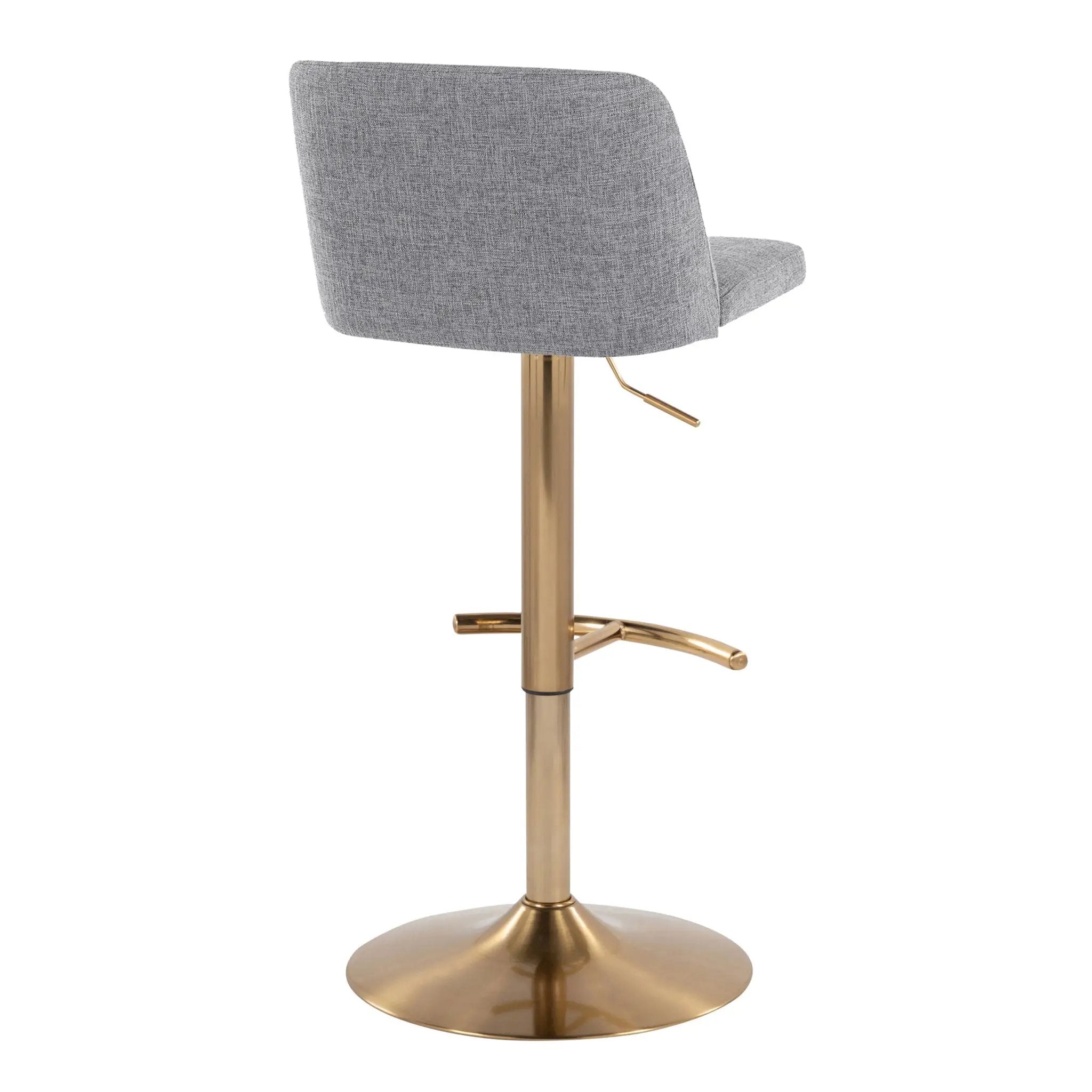 Toriano - Contemporary Adjustable Barstool With Swivel With Rounded T Footrest (Set of 2) by Unique Piece Furniture