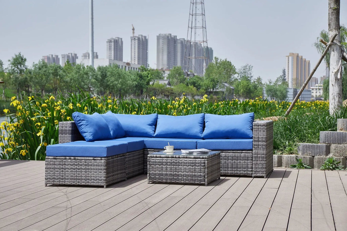 Patio Sofa With Cushions by HouseOfZazla