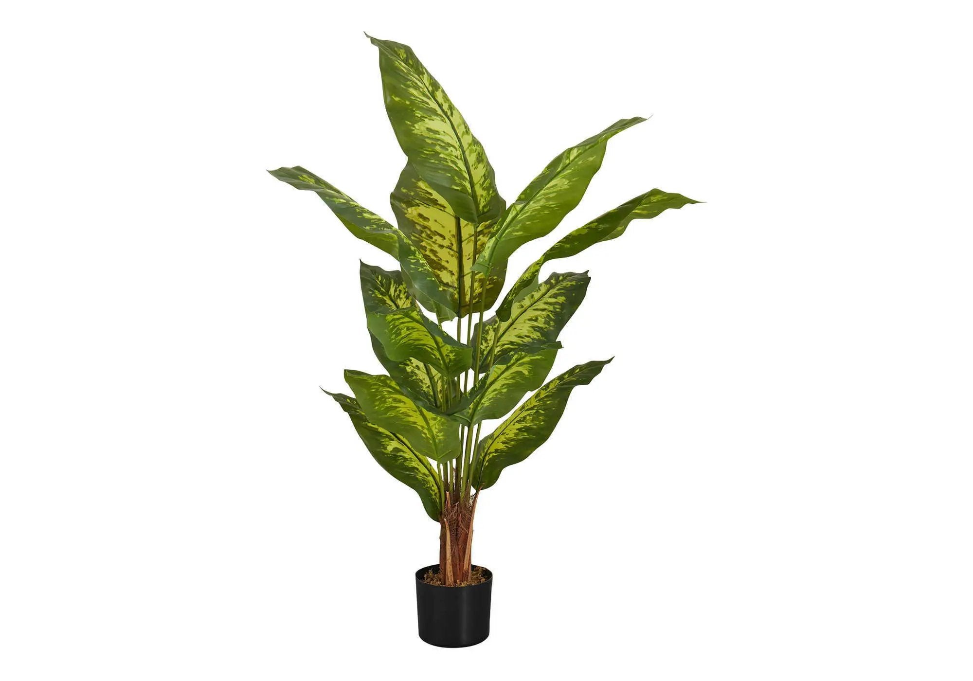 47" Tall, Artificial Plant, Evergreen Tree, Indoor, Faux, Fake, Floor, Greenery, Potted, Real Touch, Decorative - Green / Black by Unique Piece Furniture