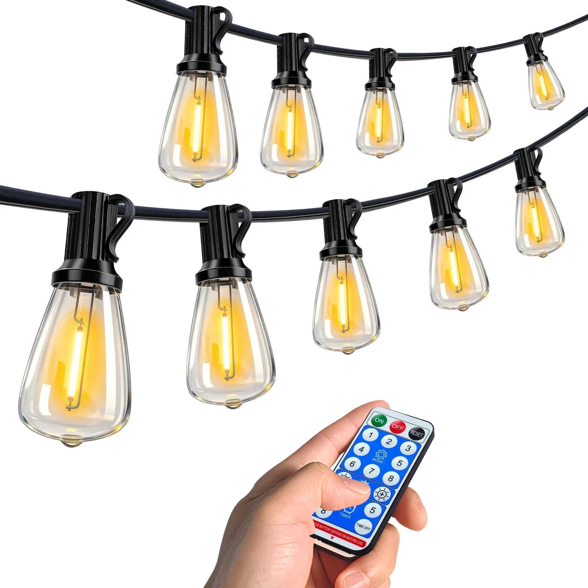 100 FT Solar String Lights Waterproof with Remote & USB Port by HouseOfZazla