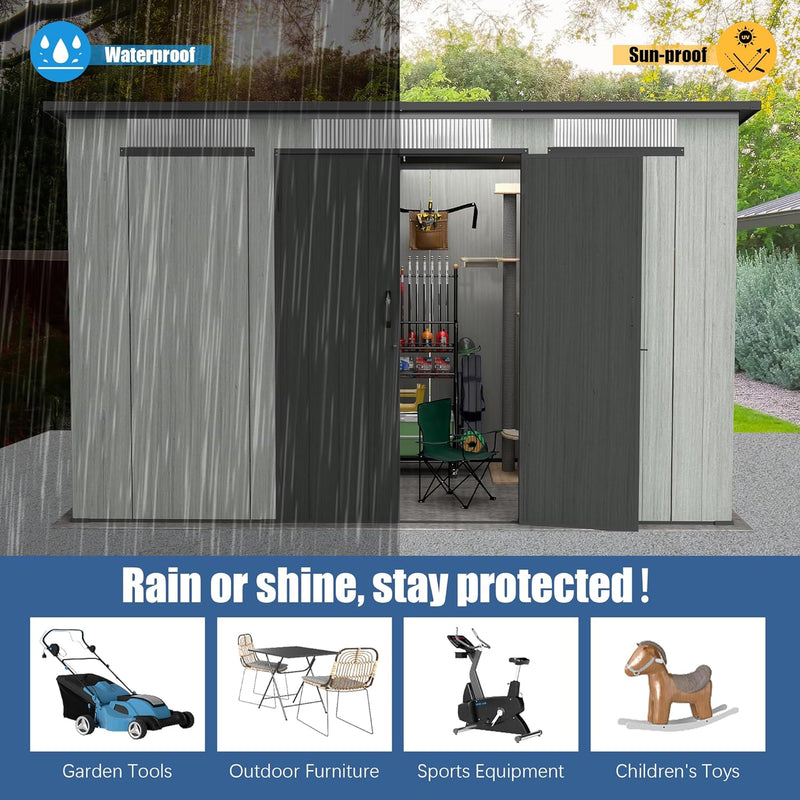 6x11FT Outdoor Resin Storage Shed by HouseOfZazla