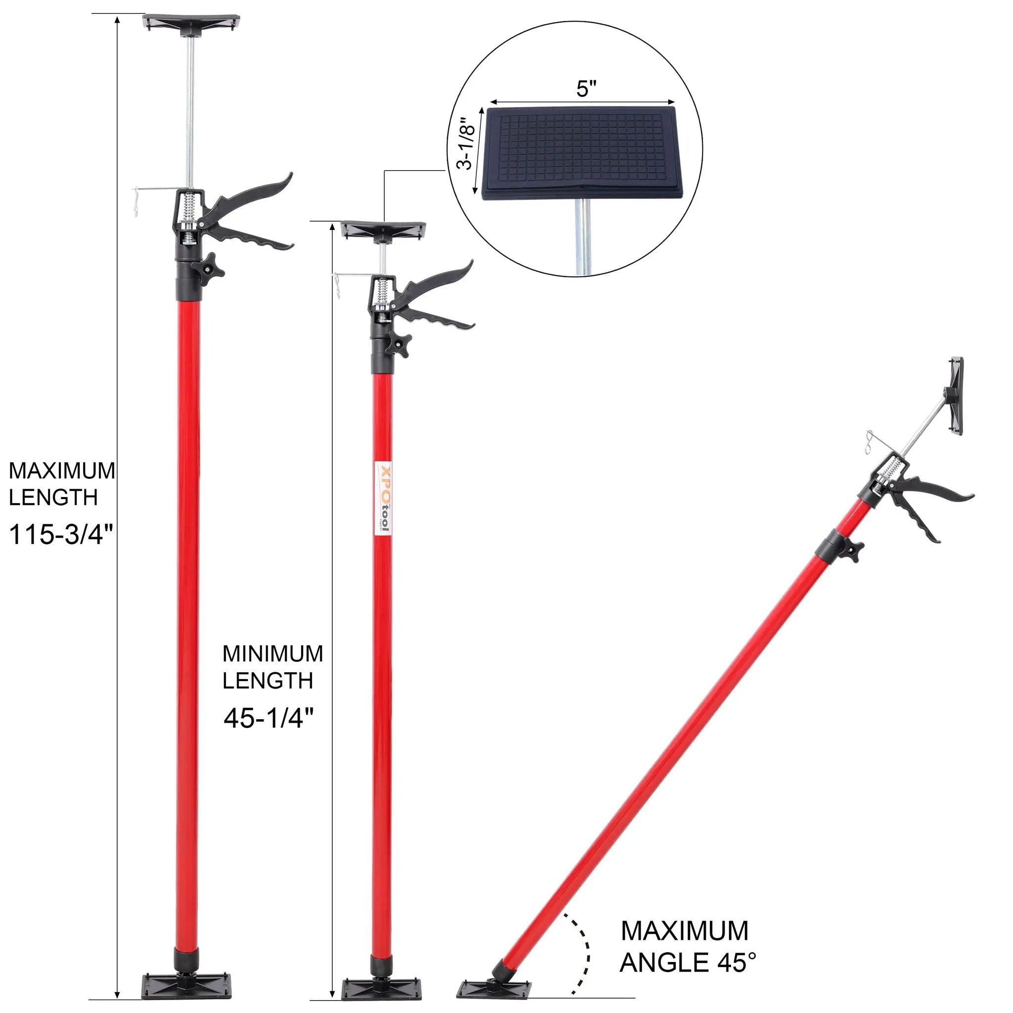 Adjustable Steel Support Pole System for Jacks and Drywalls with Carry Bag by HouseOfZazla