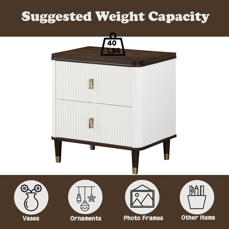 Carena - 5 Piece Bedroom Set (Eastern King Dresser Chest Mirror Nightstand) - Brown / Light Gray / White by Unique Piece Furniture