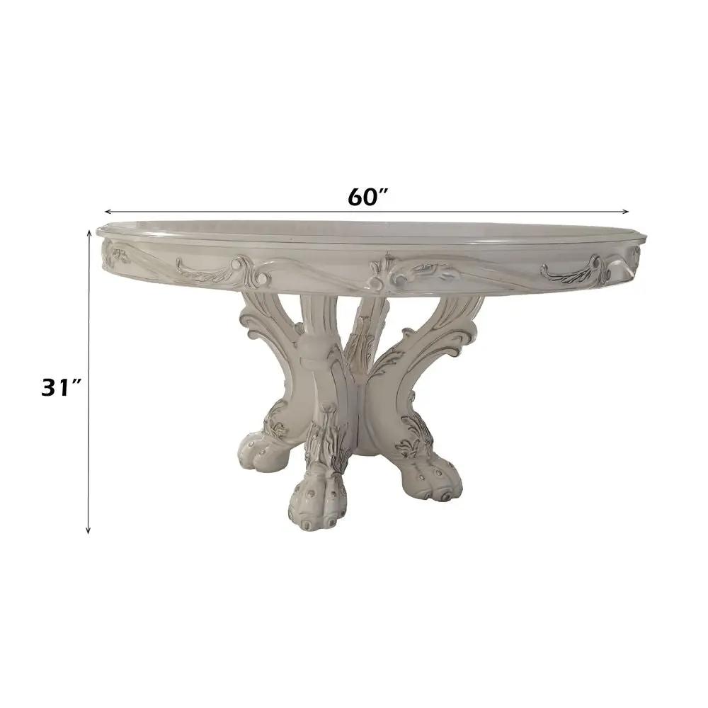 Dresden - Round Dining Table - Bone White by Unique Piece Furniture
