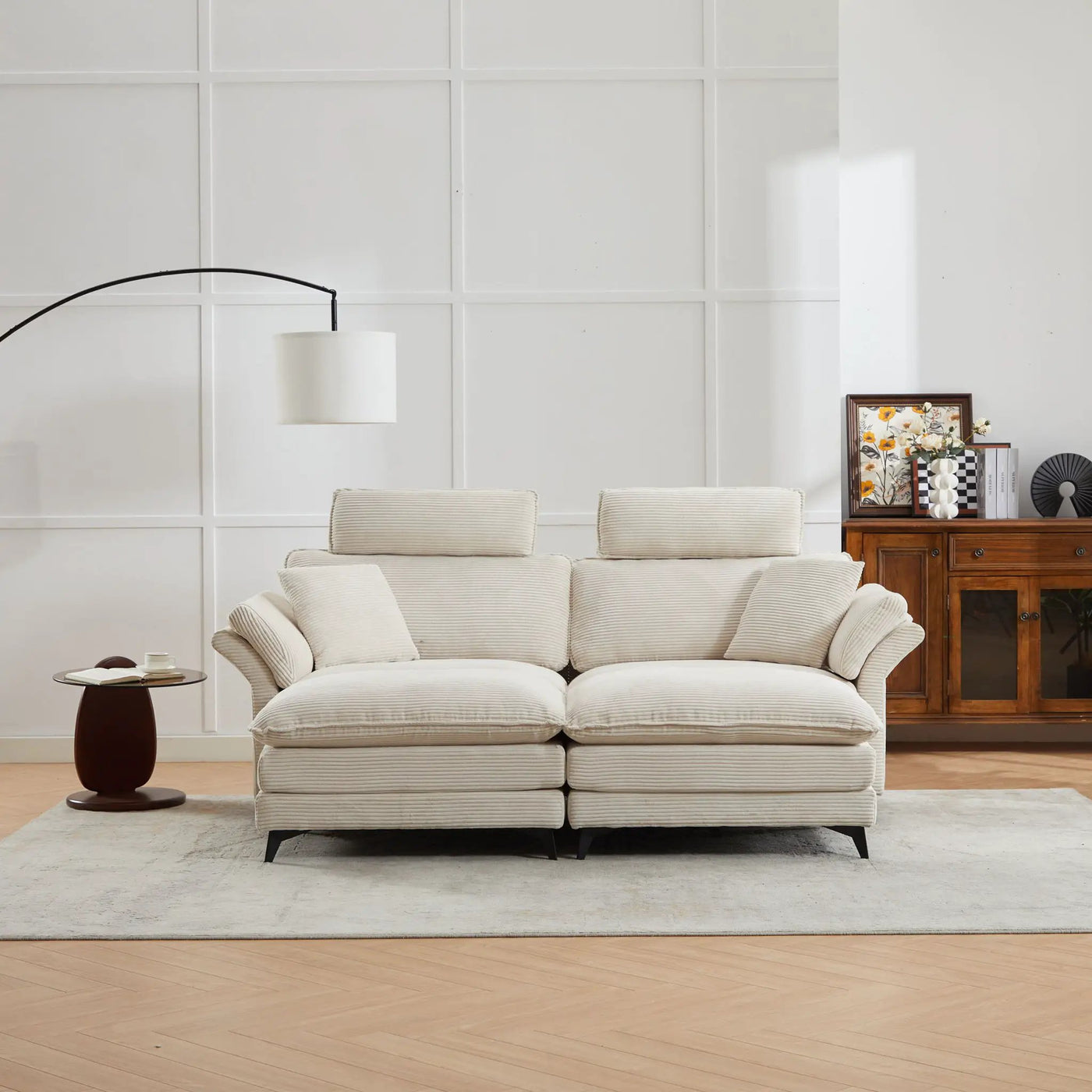 Modern Deep Seat Sectional Sofa With Ottoman by HouseOfZazla