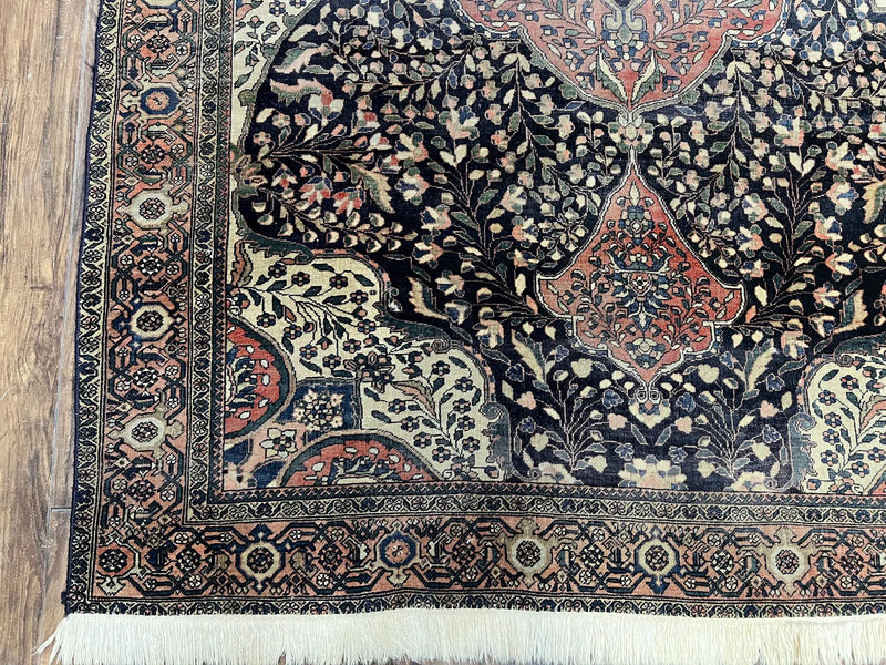 Antique Persian Sarouk Farahan Rug 4x7, Collectible Persian Carpet by Jewel Rugs
