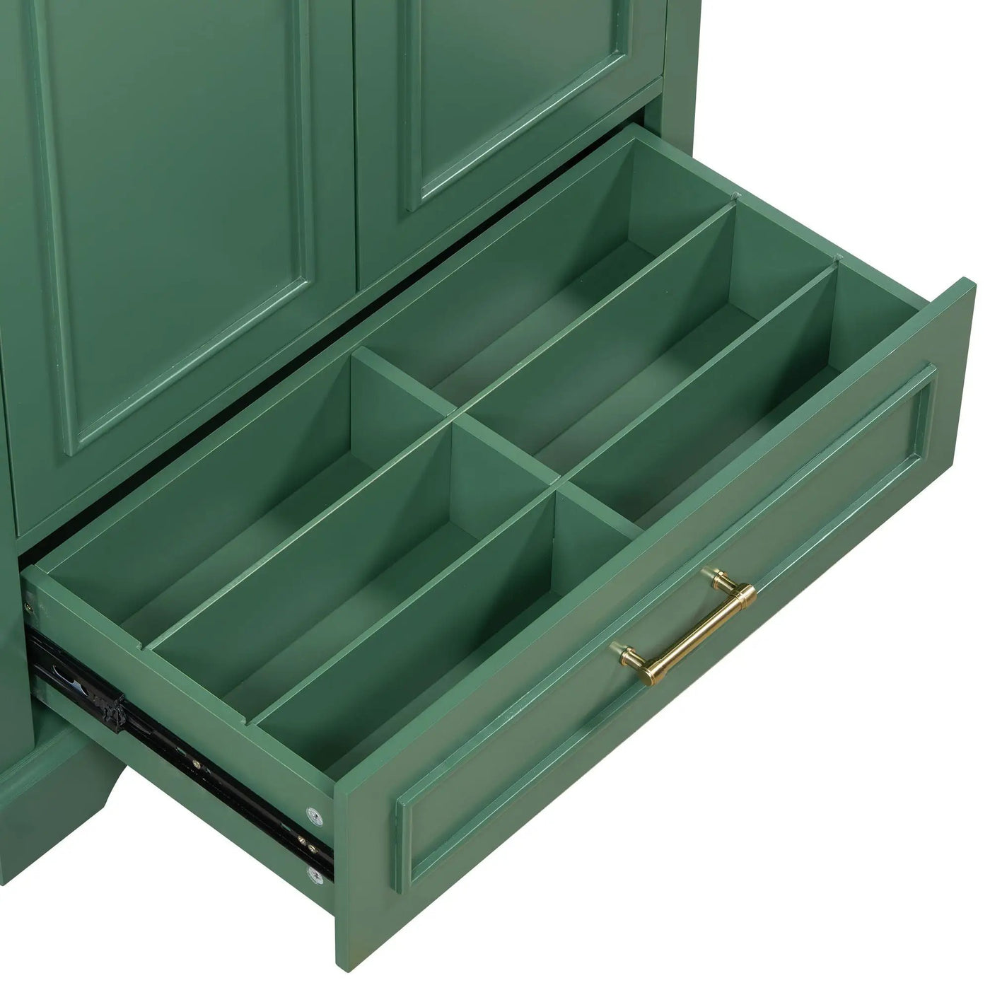 Bathroom Vanity With Sink, 1 Divided Drawer And 2 Soft Close Doors With Double Shelf by HouseOfZazla