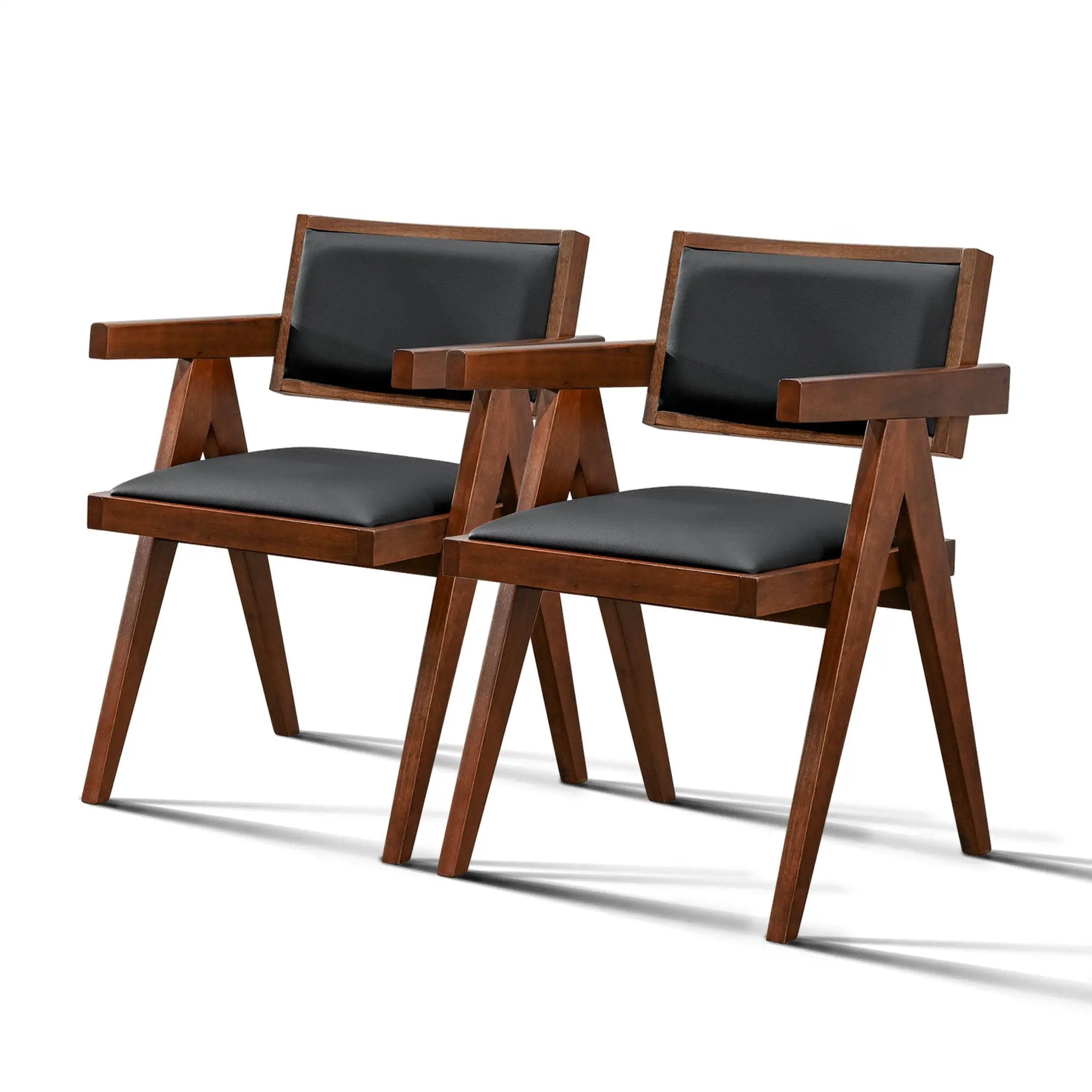 Athena - Dining Chair (Set of 2) - Black / Brown by HouseOfZazla