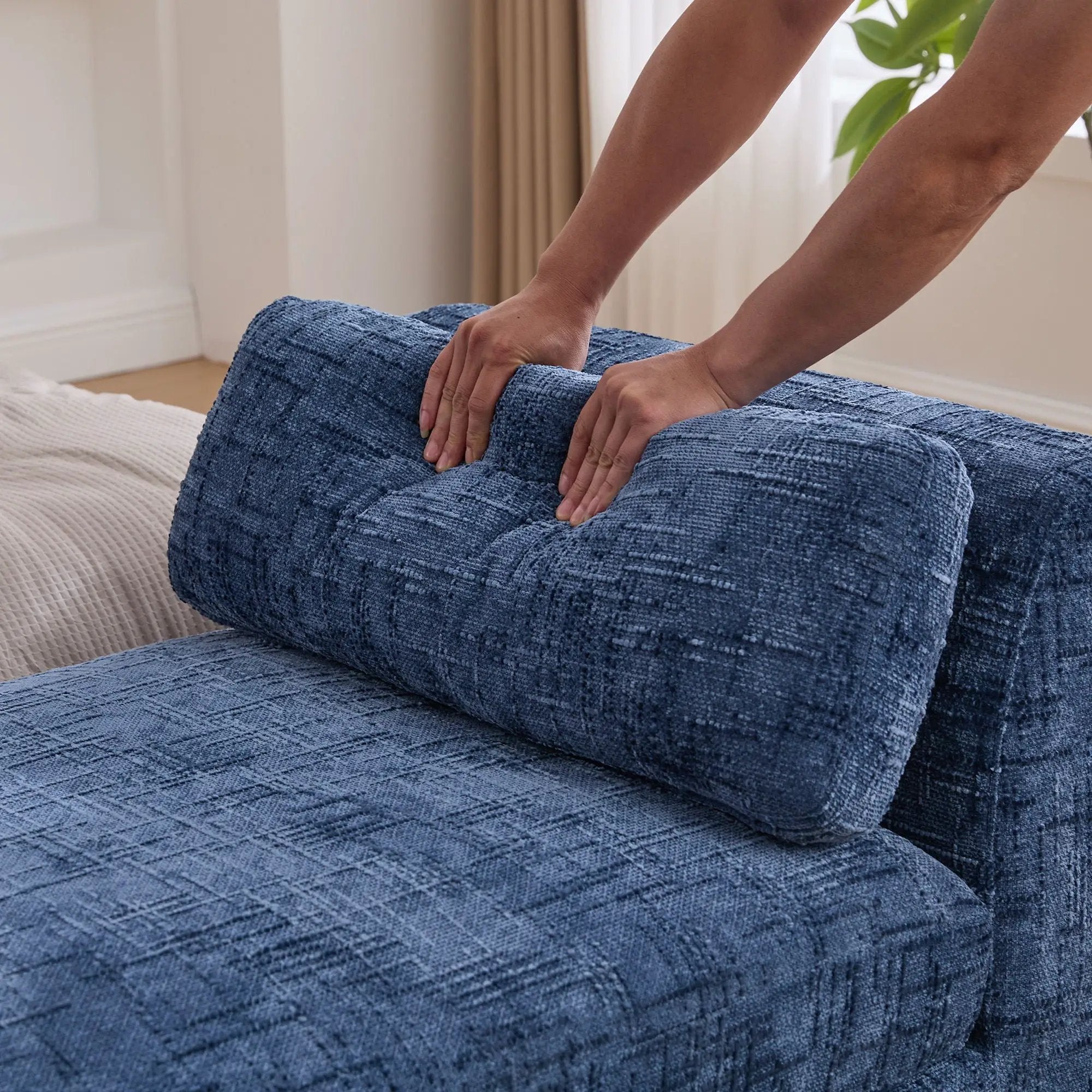 Modern Upholstered End Of Bed Bench With Armrests by HouseOfZazla