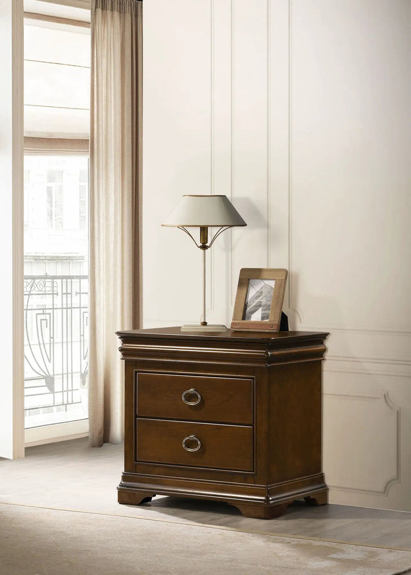 Garland 3-drawer Nightstand Bedside Table Brown Cherry by Unique Piece Furniture