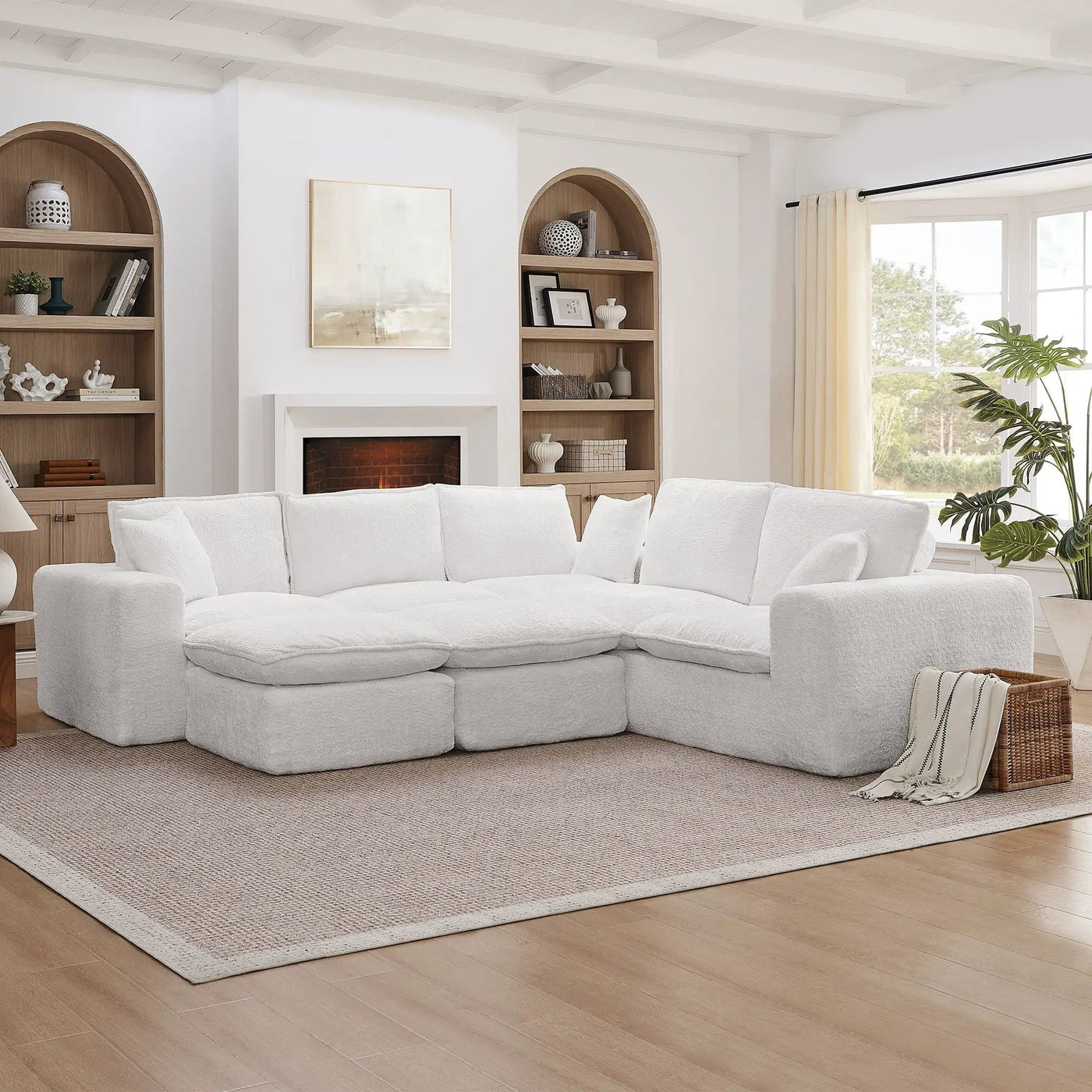 Sectional Sofa With Moveable Ottoman by Unique Piece Furniture