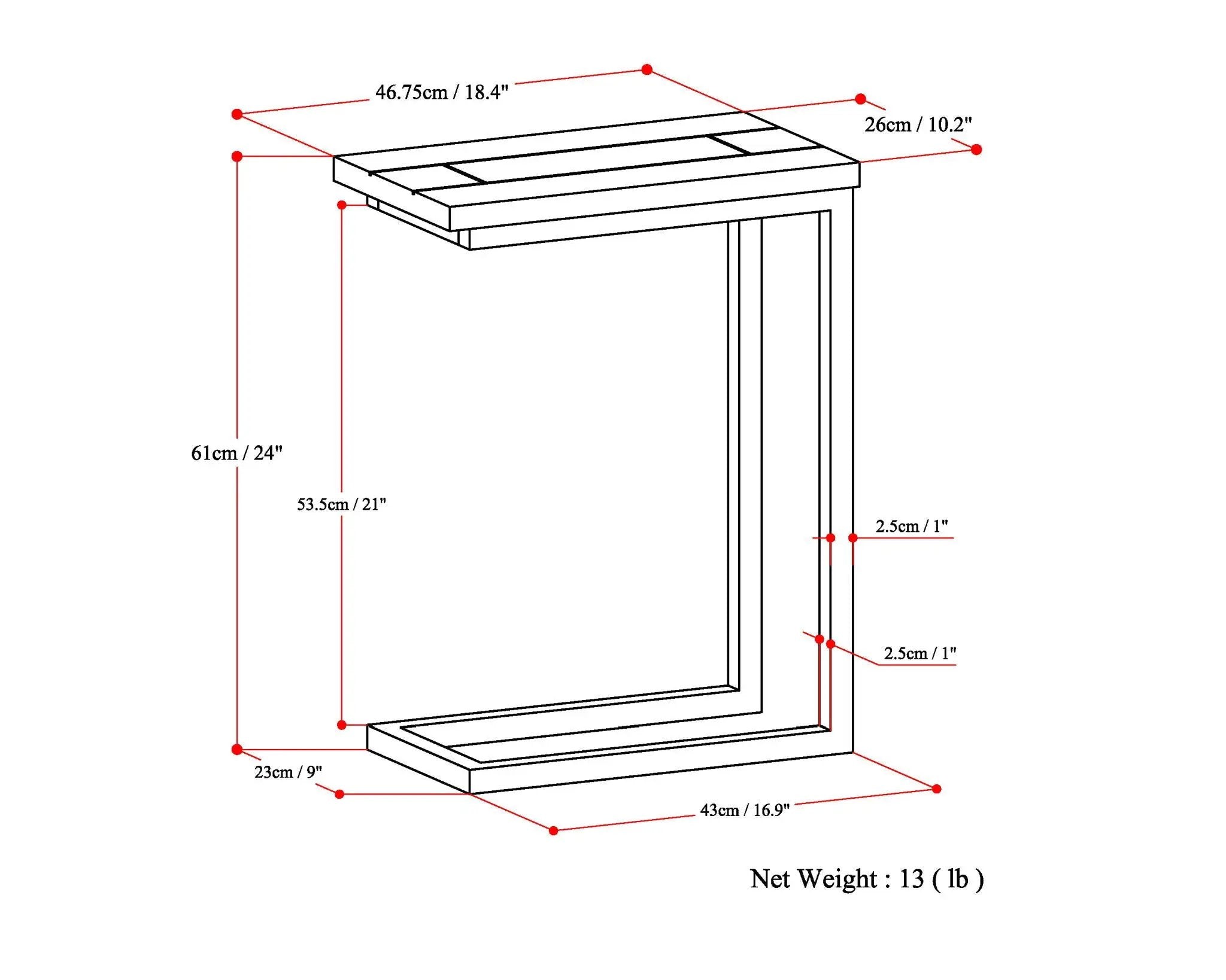 Skyler - C Side Handcrafted Table by HouseOfZazla