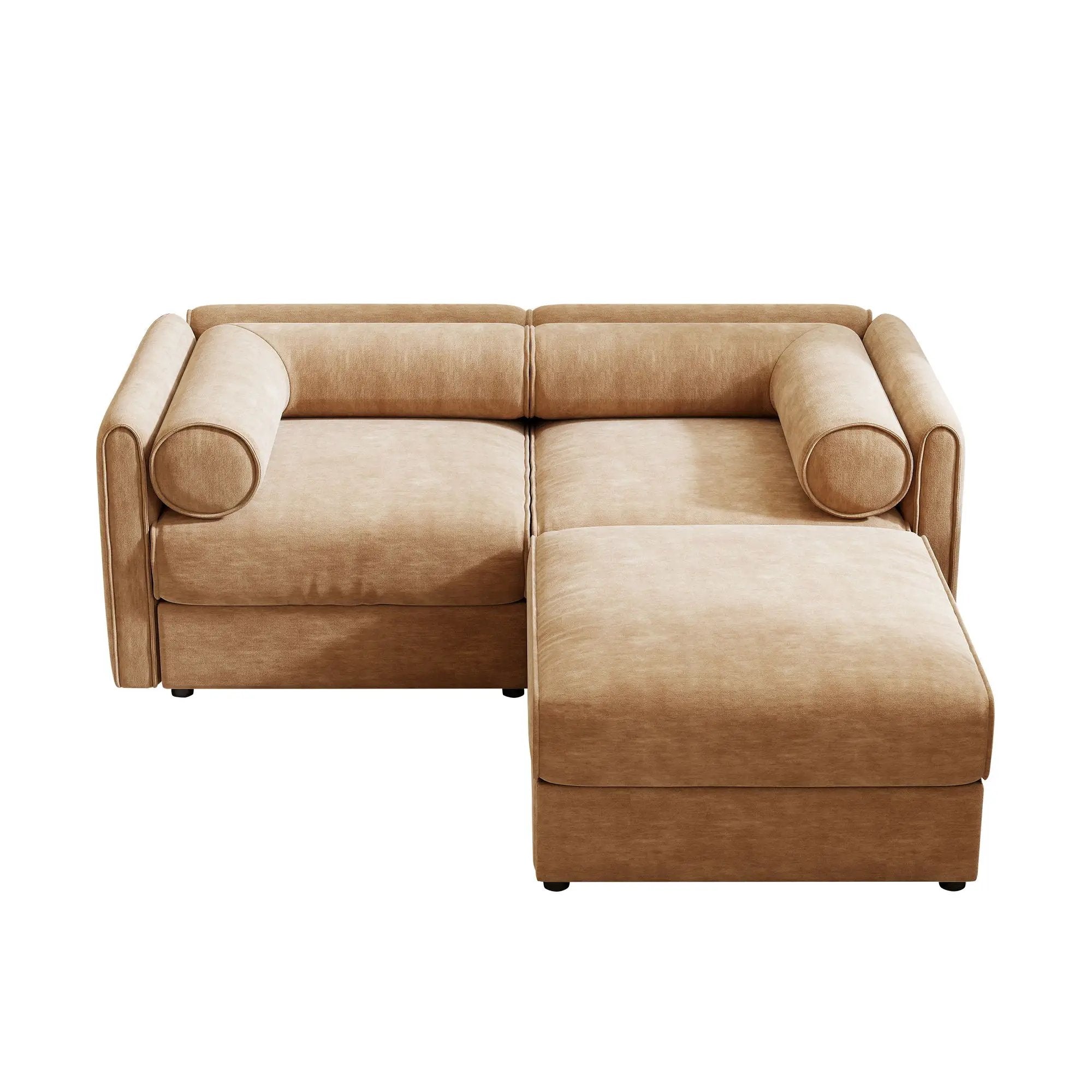 Contemporary Elegant Sofa With Storage And Ottoman by Unique Piece Furniture