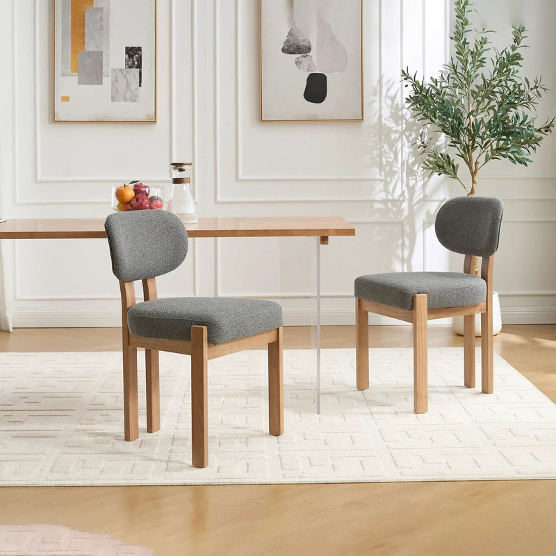 Dining Chairs With Ergonomic Backrest And Adjustable Feet (Set of 2) by HouseOfZazla