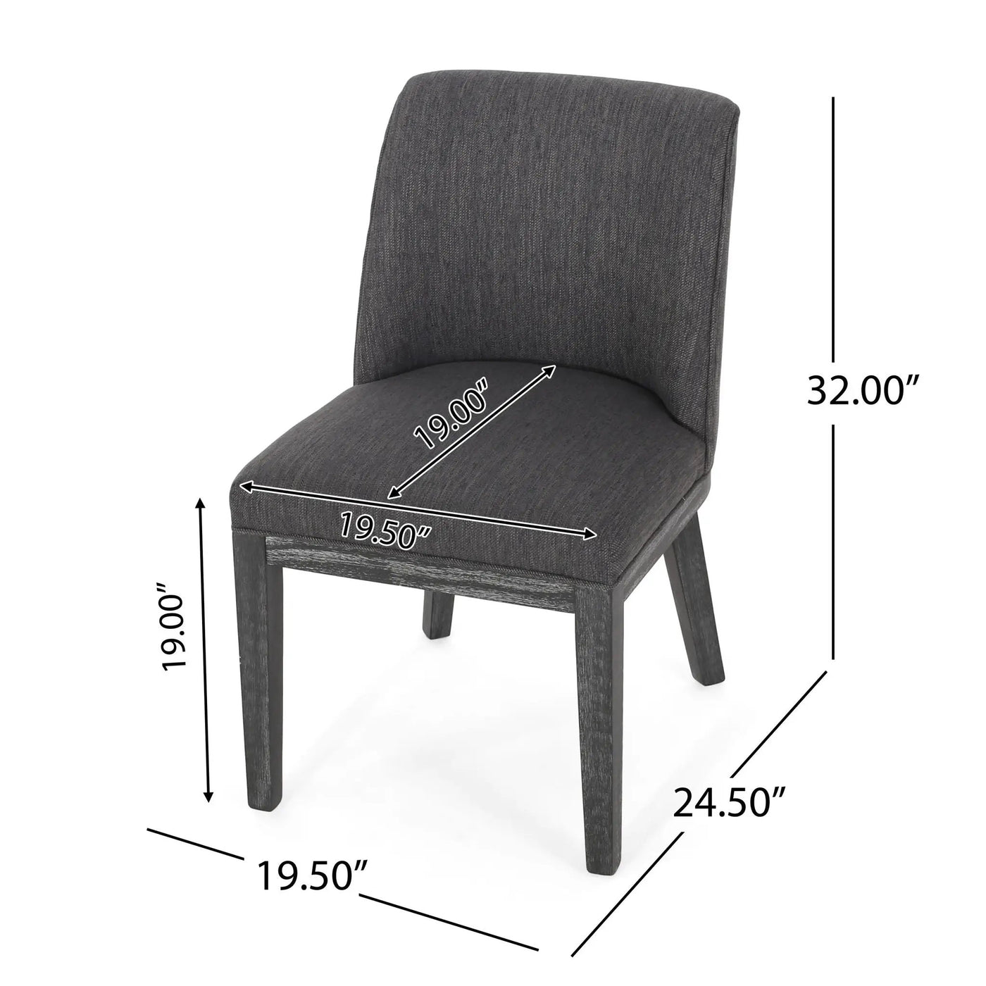 Modern Dining Chair With Durable Fabric Upholstery And Sturdy Wooden Frame (Set of 2) by HouseOfZazla