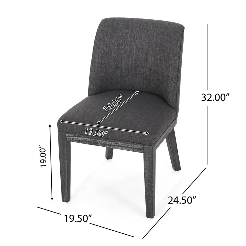 Modern Dining Chair With Durable Fabric Upholstery And Sturdy Wooden Frame (Set of 2) by HouseOfZazla