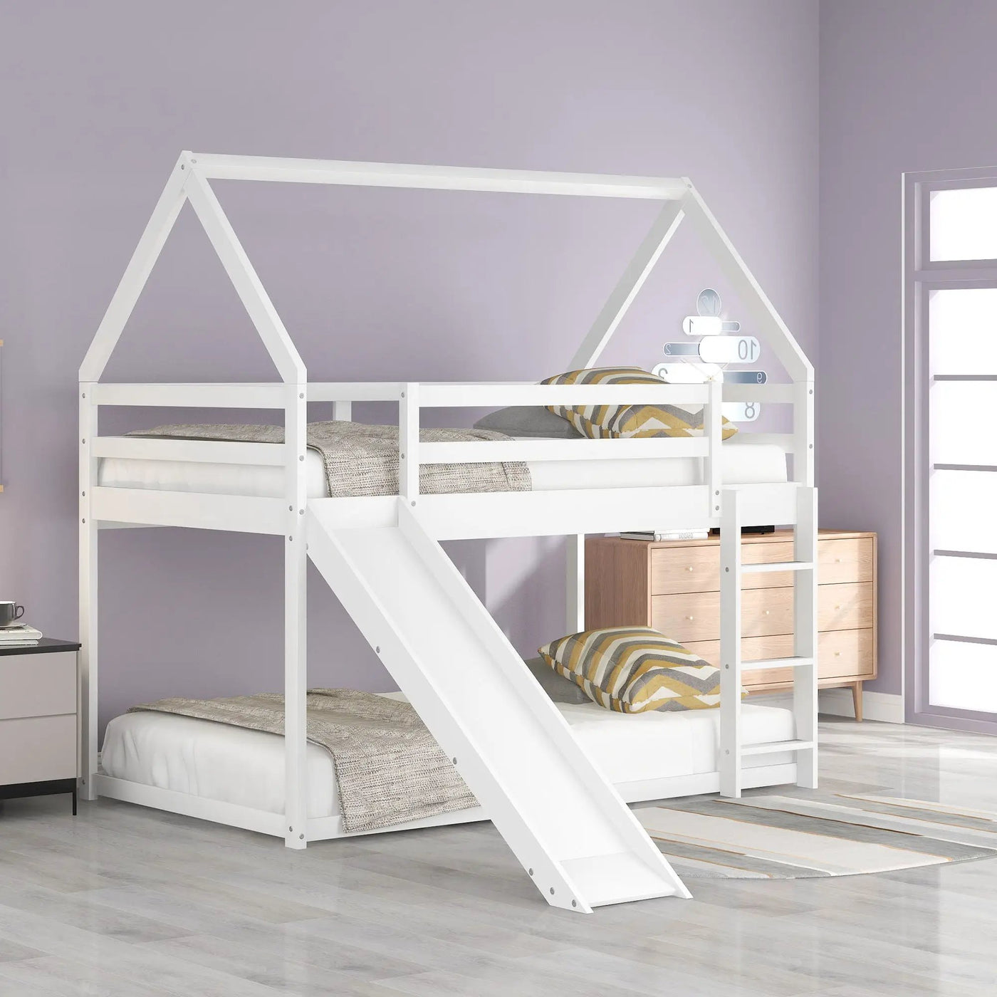 House Shape Bunk Bed With Slide And Ladder by HouseOfZazla