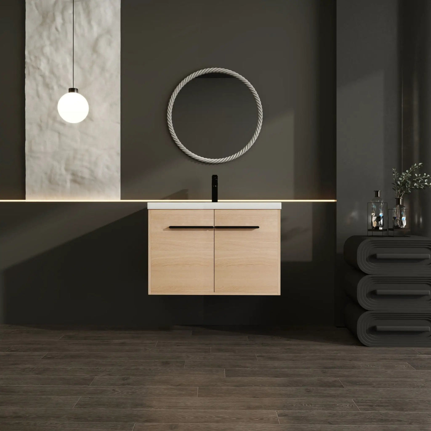 Bathroom Vanity Set With Resin Countertop Sink, 2 Doors by HouseOfZazla