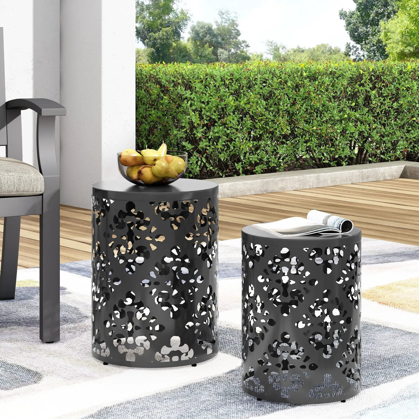 Outdoor Metal Modern Design End Table by HouseOfZazla