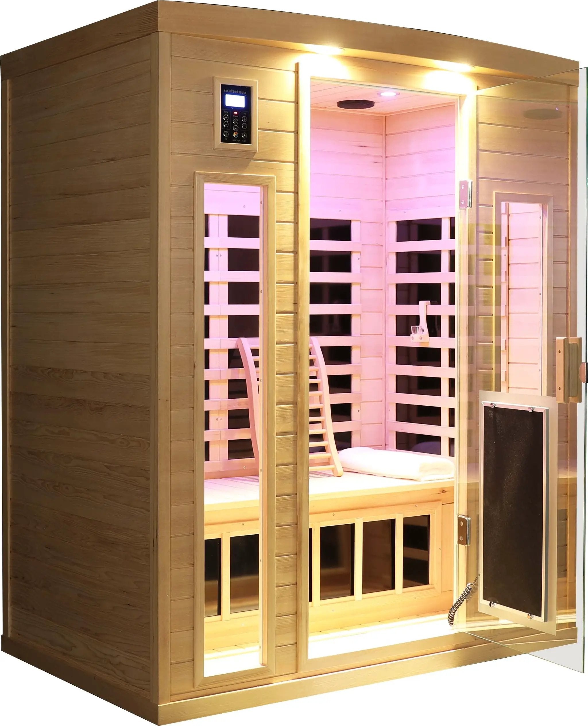 Low EMF Three person Far infrared sauna room (Front & Rear) by HouseOfZazla