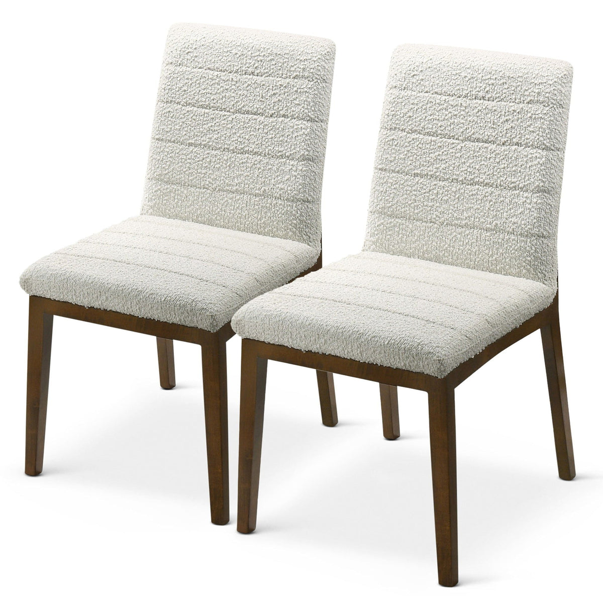 Modern Dining Chair Set with Solid Wood Base (Set of 2) - Orange or White, photo 2 of 27