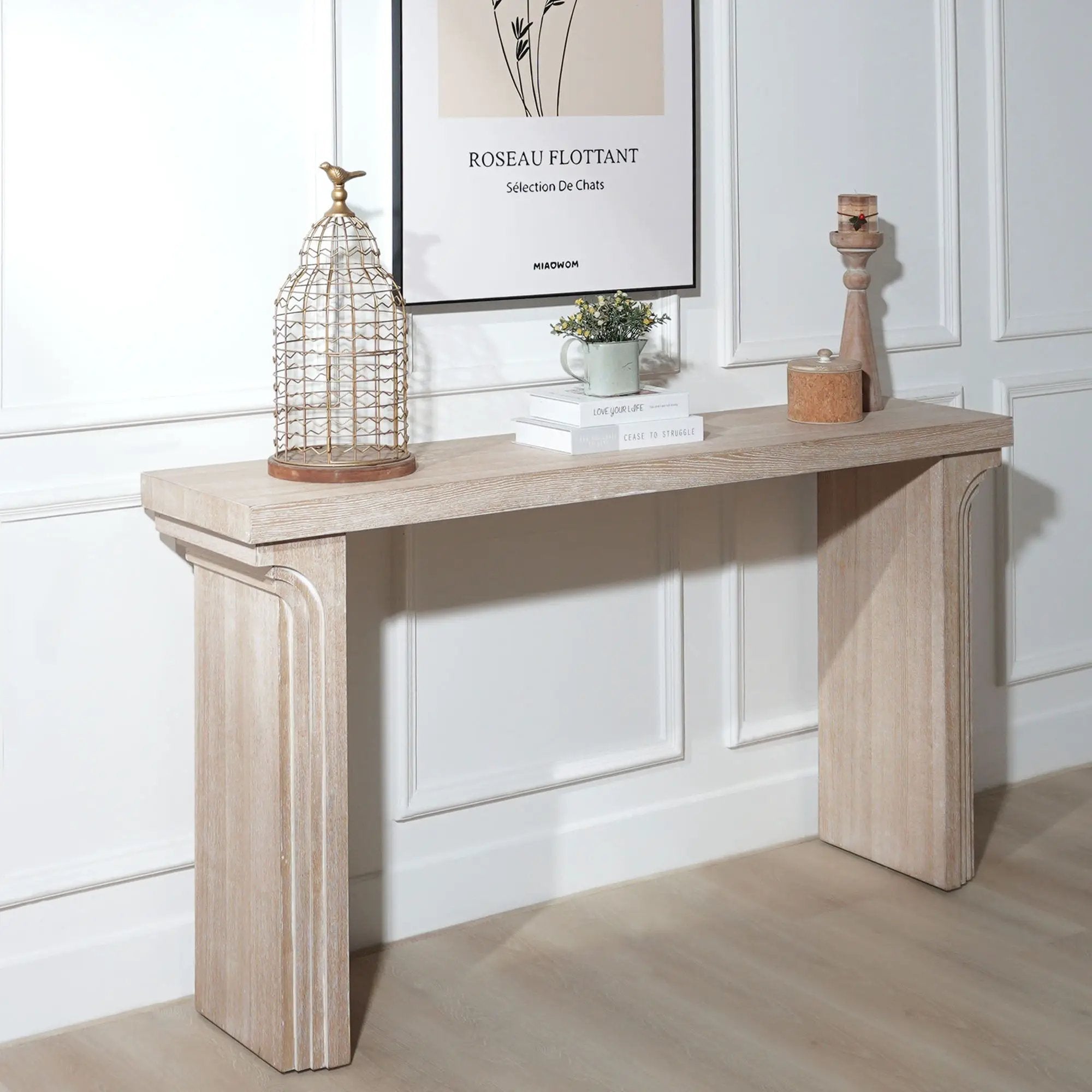 Console Table With Decorative Molding by Unique Piece Furniture