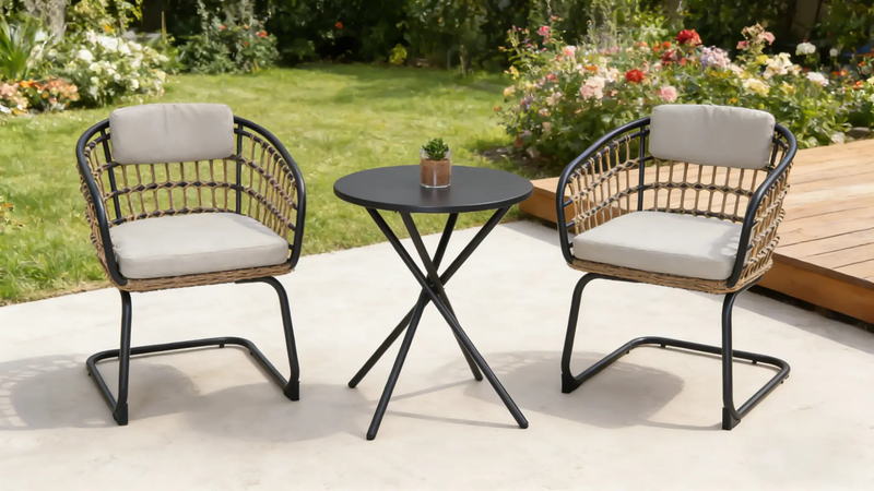 3-Piece Outdoor Wicker Bistro Set by HouseOfZazla
