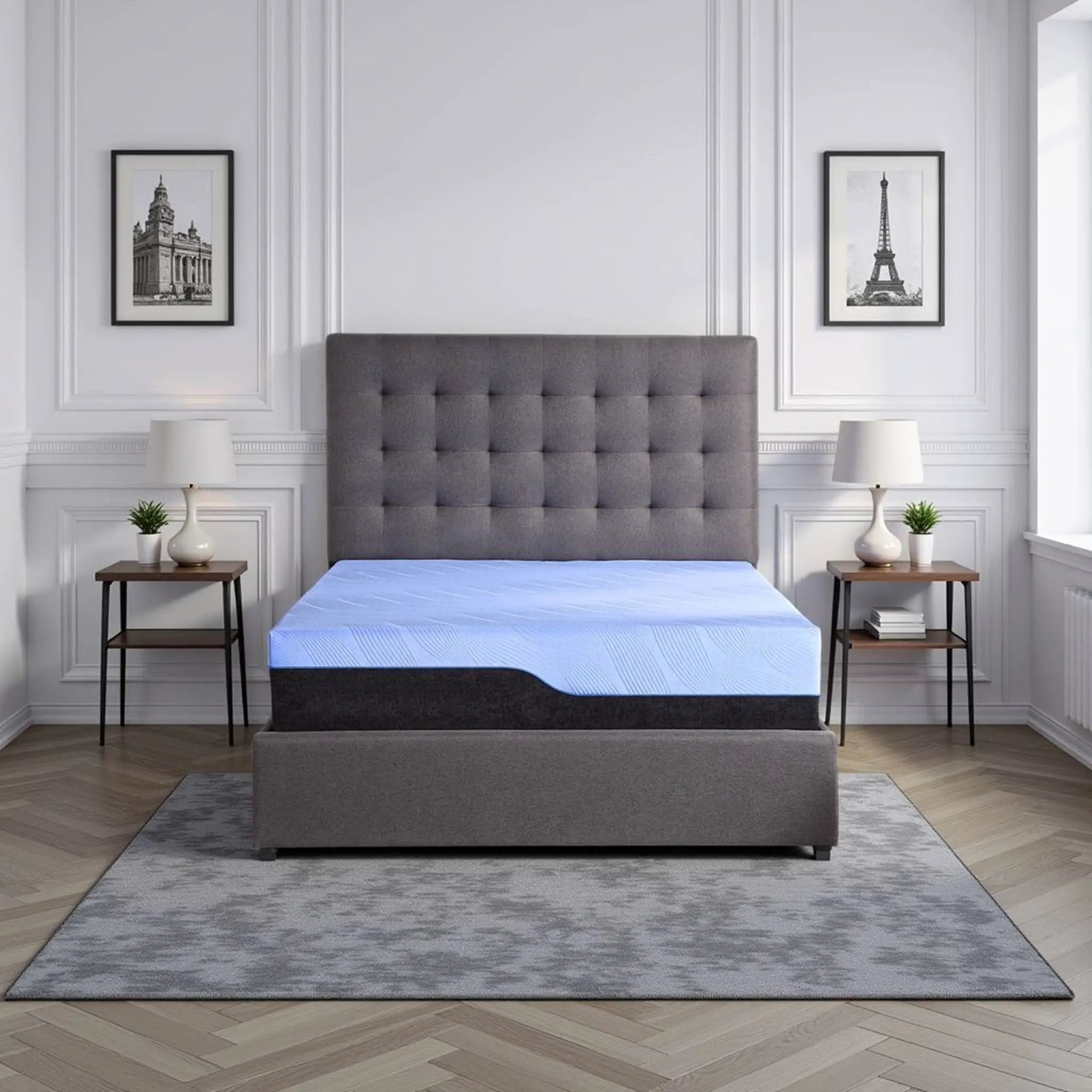 Refresh - 12" Hybrid Cooling Gelcare Memory Foam And Coil Mattress by Unique Piece Furniture