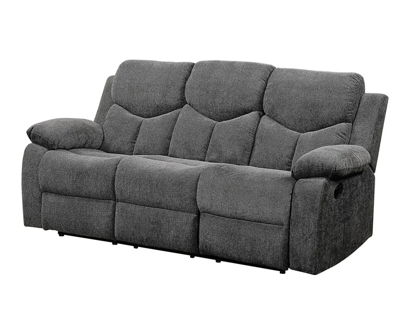 Kalen - Chenille Sofa With Drop Down Table - Gray by Unique Piece Furniture
