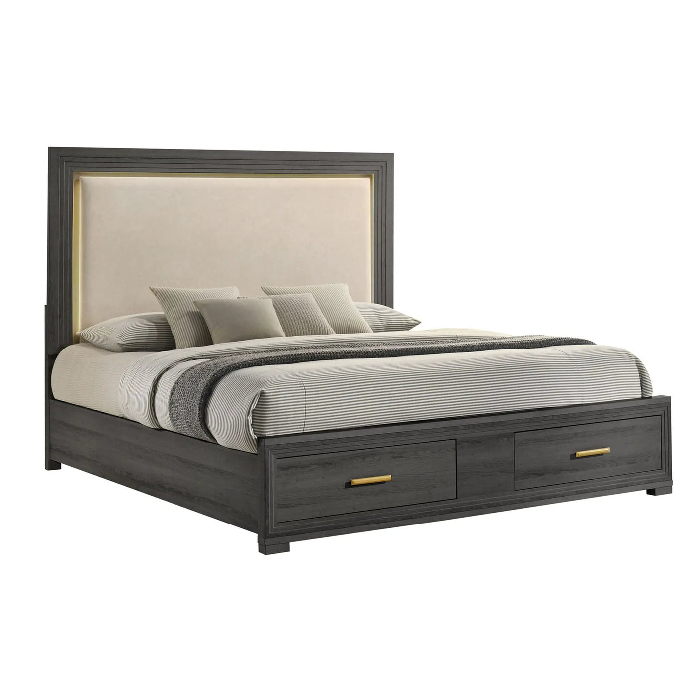 Colorado - Bedroom Set With Upholstered LED Headboard by HouseOfZazla