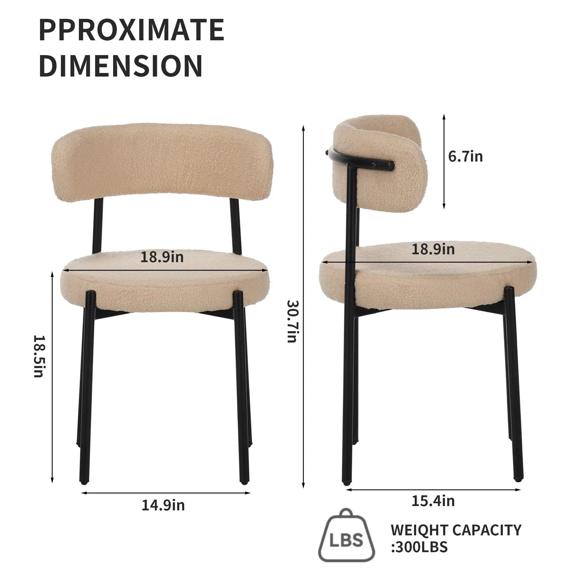 Medieval - Curved Back Kitchen Dining Chairs (Set of 4) - Beige by HouseOfZazla