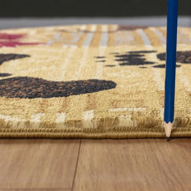 Nature's Nest - 5'3" X 7'3" Polypropylene, Lodge Area Rug - Multi / Beige by Unique Piece Furniture