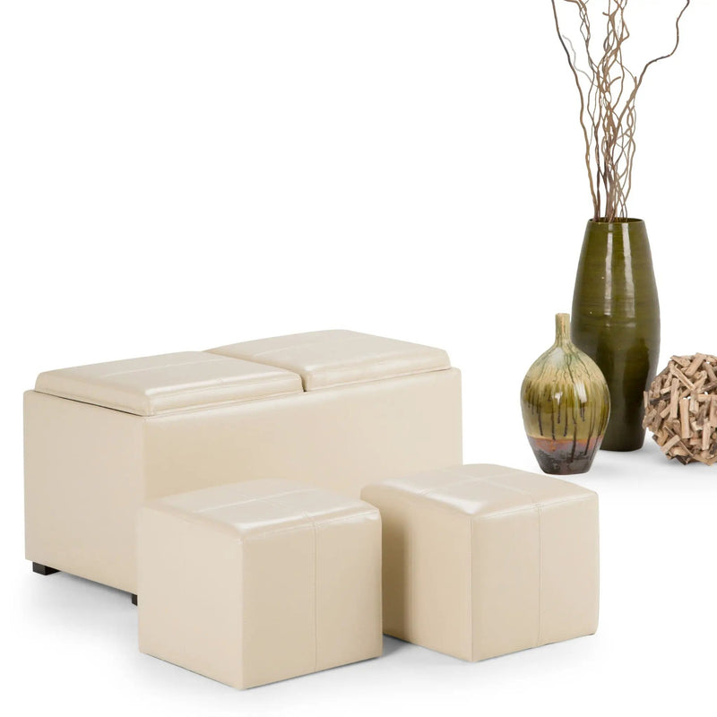Avalon - 5 Piece Storage Ottoman, Contemporary by Unique Piece Furniture