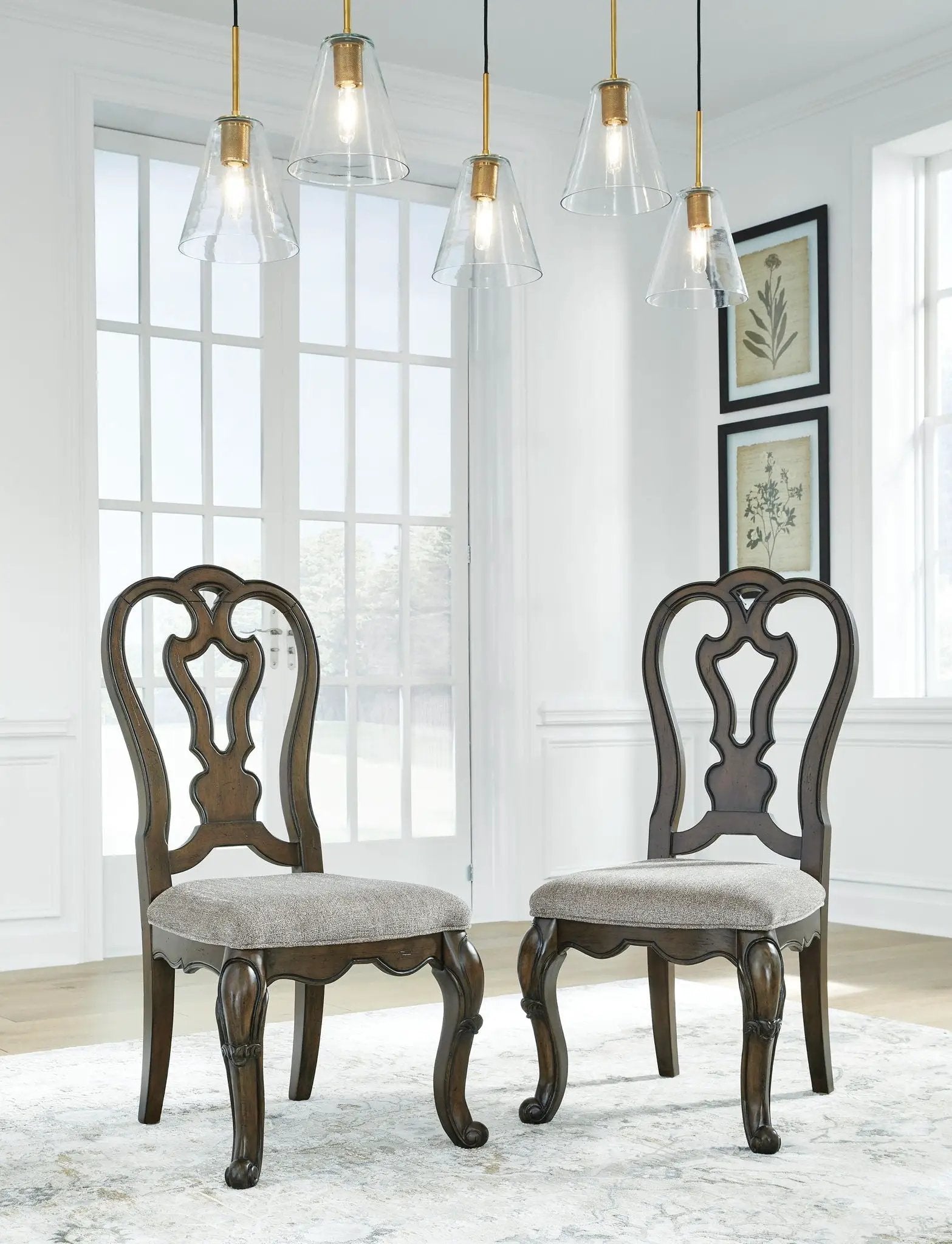 Maylee - Dining Upholstered Side Chair (Set of 2) - Dark Brown by Unique Piece Furniture