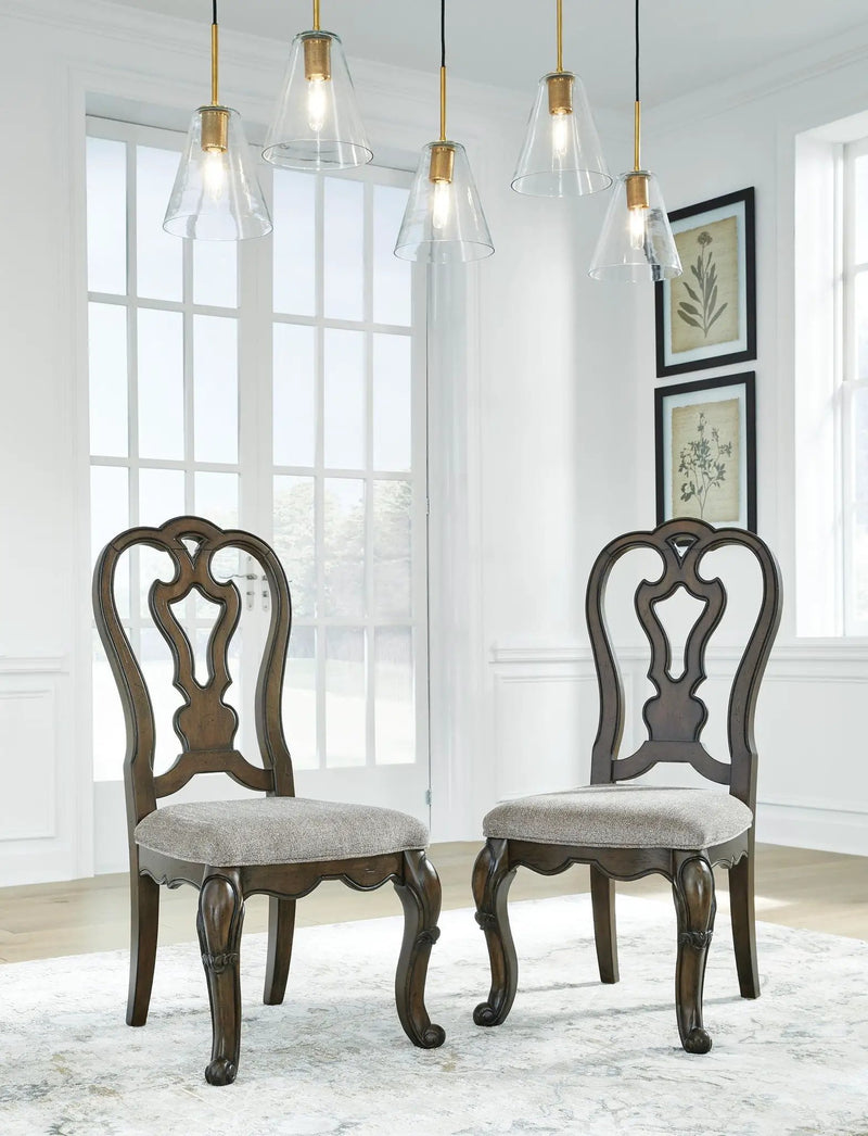 Maylee - Dining Upholstered Side Chair (Set of 2) - Dark Brown by Unique Piece Furniture
