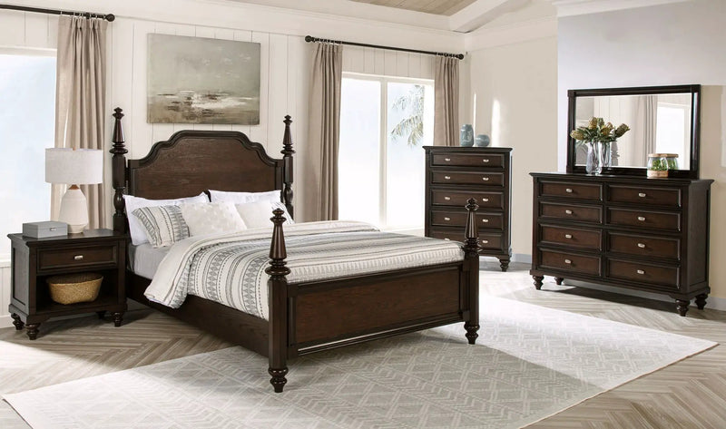 Andover 5-piece Eastern King Bedroom Set Dark Oak by Unique Piece Furniture