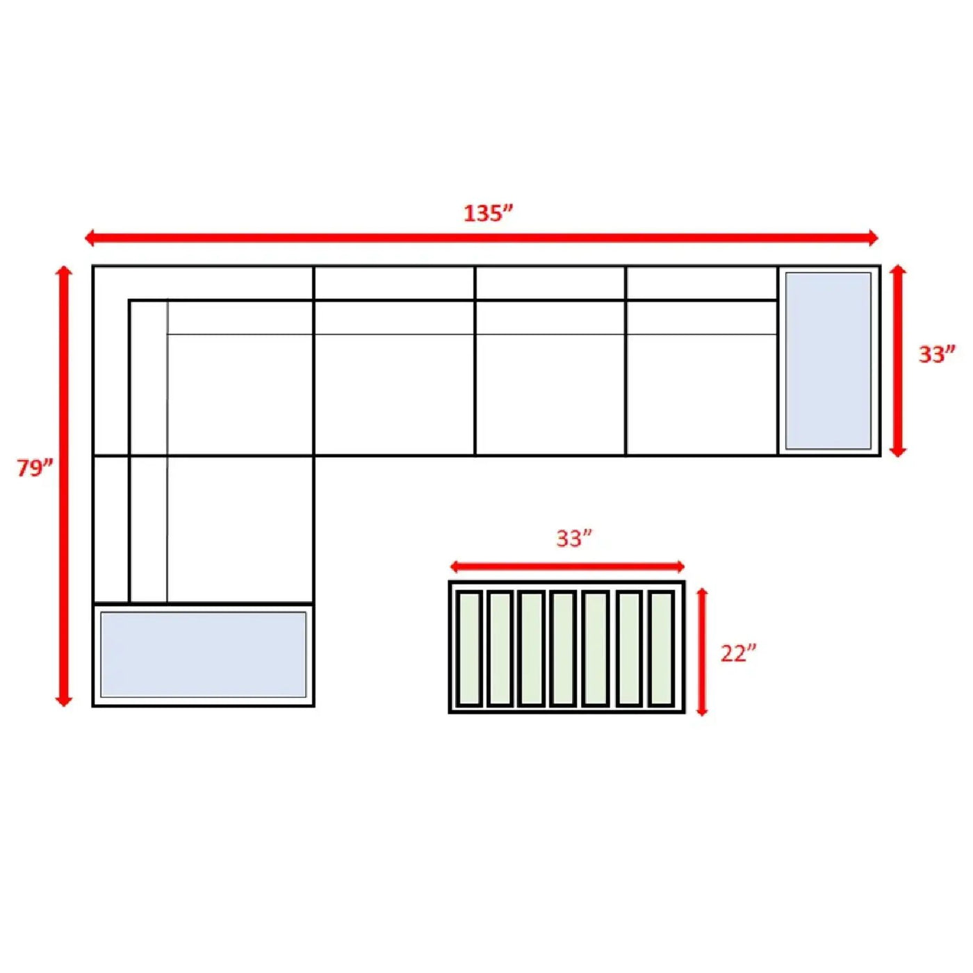 Stylish Entertainment Sectional Set, Outdoor Living by Unique Piece Furniture