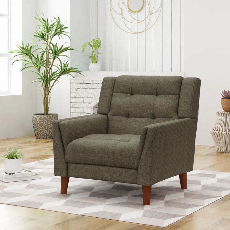 Luminaesque Fabric Upholstered Armchair With Tufted Back by HouseOfZazla