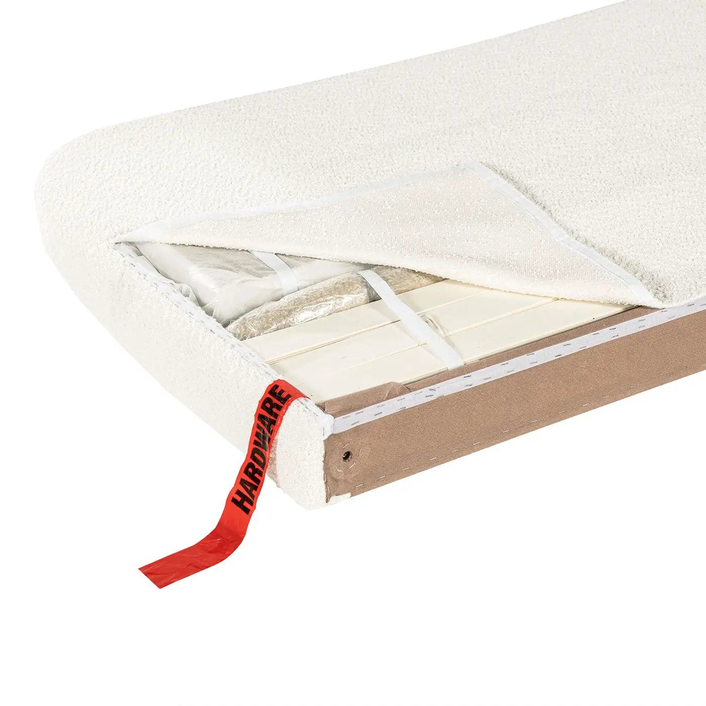 Roman - Curved Headboard Upholstered Platform Bed by HouseOfZazla