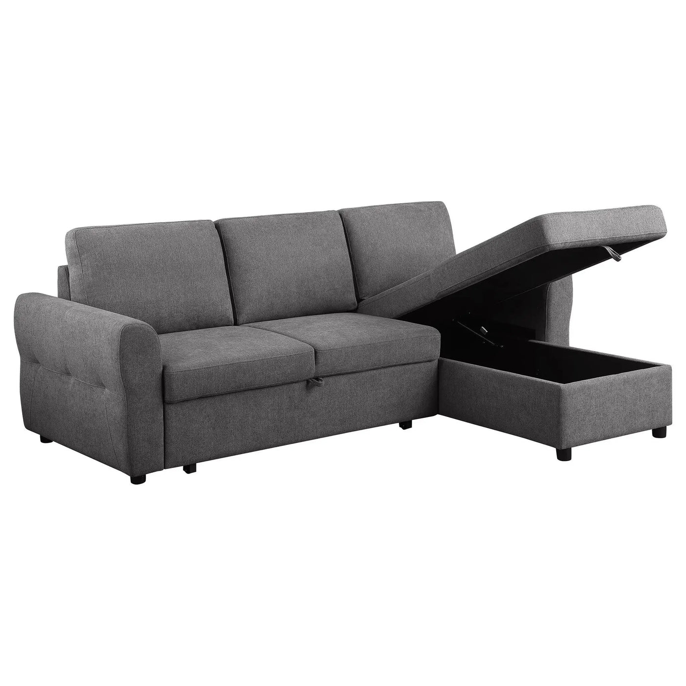 Kenna- Sleeper Sectional Sofa With Storage Ottoman by HouseOfZazla