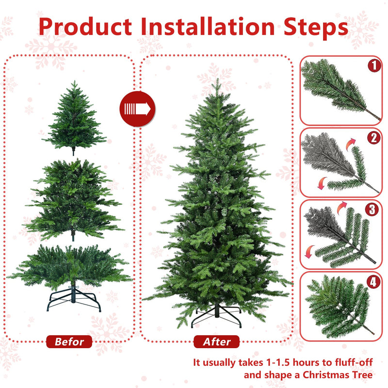 4FT Green PVC and PE Christmas Tree with 919 Tips, photo 2 of 19