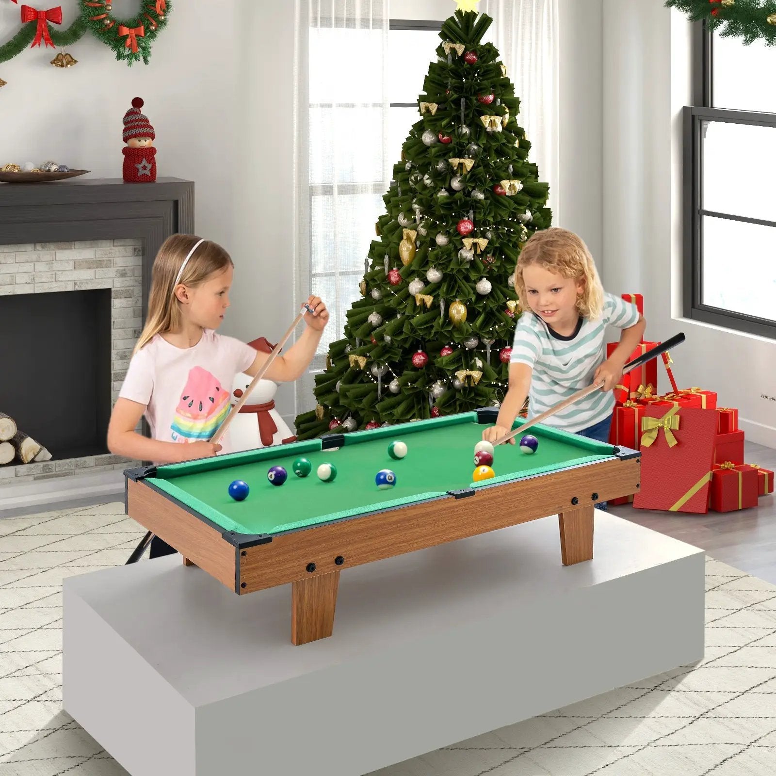 4-in-1 Combo Game Table Set Foosball Table with Billiards and Hockey by DirectDeals