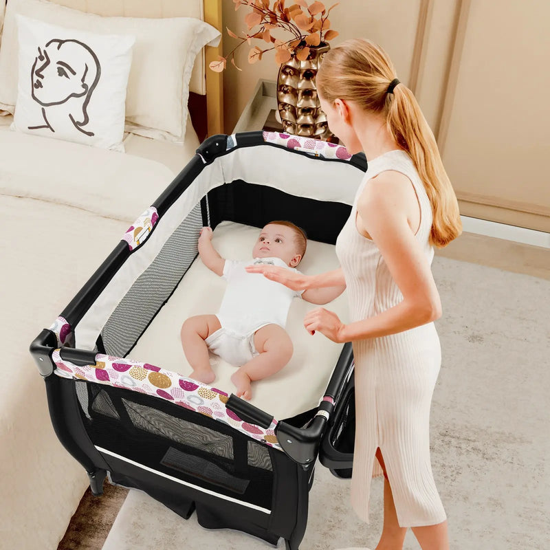 4 in 1 Portable Pack and Play Baby Nursery Center with Bassinet by DirectDeals