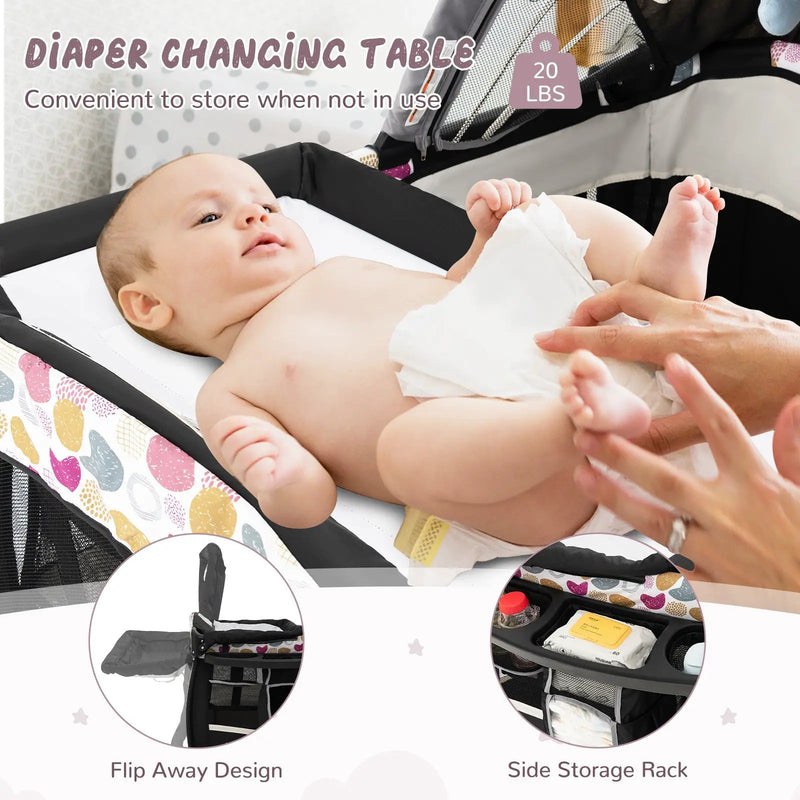 4 in 1 Portable Pack and Play Baby Nursery Center with Bassinet by DirectDeals